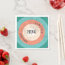 Guardanapo De Papel Vintage 1974 Limited Edition 52nd Birthday Napkins
