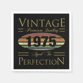Guardanapo De Papel Vintage 1975 50th Birthday