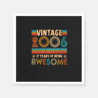 Guardanapo De Papel Vintage 2006 17th Birthday Gift Boys Girls 17 Year