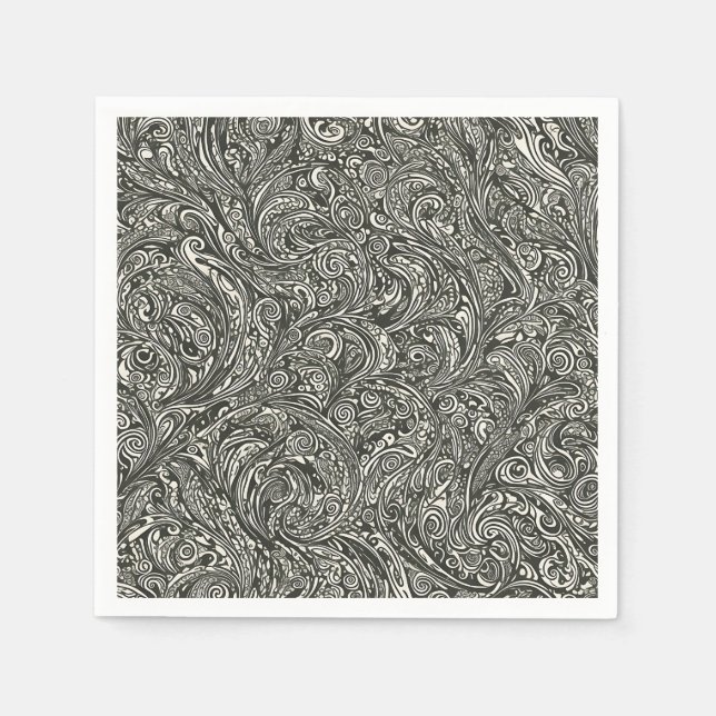 Guardanapo De Papel Vintage Abstrato Swirl (Frente)