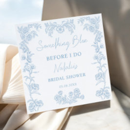 Guardanapo De Papel Vintage Algo Azul Antes de Eu Fazer Chuveiro de No