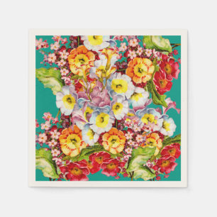 Guardanapo De Papel Vintage Art Floral Pattern Spring Flowers Primrose