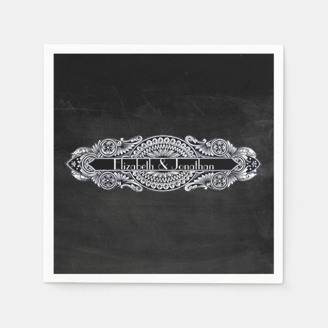 Guardanapo De Papel Vintage Art Nouveau Wedding (Frente)