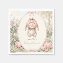 Vintage Autumn Pumpkin Baby Shower Paper Napkin