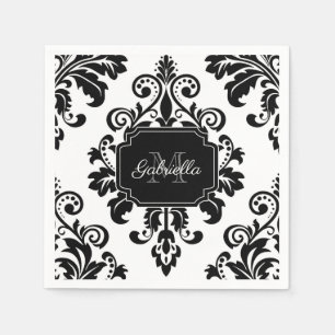Guardanapo De Papel Vintage Black and White
