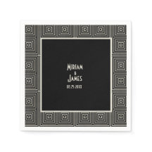 Vintage Black and White Art Deco Inspirou Casament