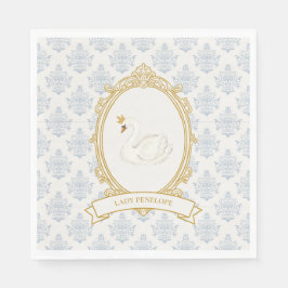 Guardanapo De Papel Vintage Blue Regency Cameo Bridal Shower