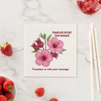 Guardanapo De Papel Vintage Botanical Hibiscus Flower edit