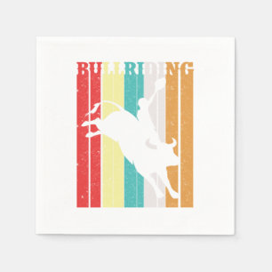 Guardanapo De Papel Vintage Bull Riding Retro Cowboy Country Rodeo Gif