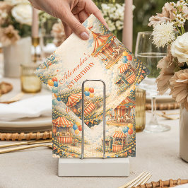 Guardanapo De Papel Vintage Carnival Circus Birthday