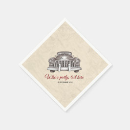 Guardanapo De Papel vintage, carro, carros antigos, papel coquetel Nap