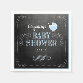 Guardanapo De Papel Vintage Chalkboard Carruagem Blue