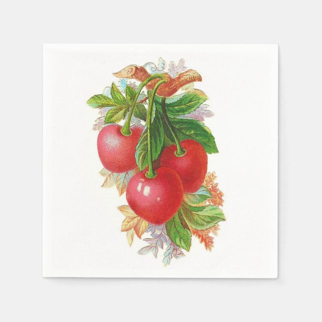 Guardanapo De Papel Vintage Cherries (Frente)