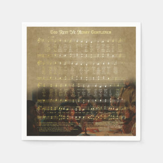 Guardanapo De Papel Vintage Christmas Sheet Music Wooden Keepsake Box