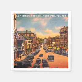 Guardanapo De Papel Vintage Congress Street, Portsmouth, NH Photo