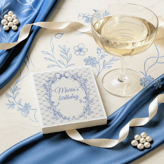 Guardanapo De Papel Vintage Coquette Blue Arco floral