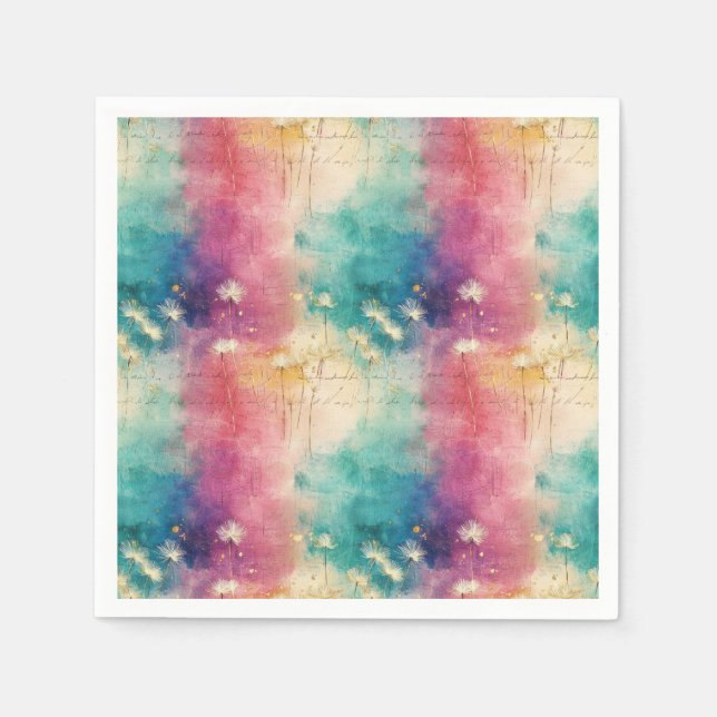 Guardanapo De Papel Vintage Dandelion Abstract Pattern (4) (Frente)