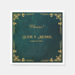 Guardanapo De Papel Vintage Dark Green