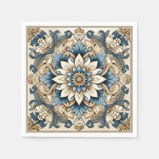 Guardanapo De Papel Vintage Decorative Foliage Design