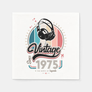 Guardanapo De Papel Vintage desde fones de ouvido de 1975