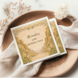 Guardanapo De Papel Vintage Desert Florals Birthday