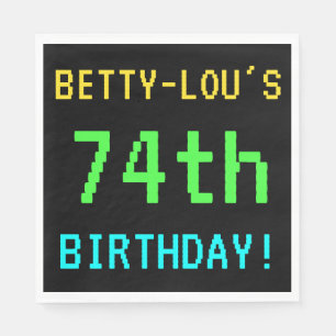 Guardanapo De Papel Vintage divertido/Retro Jogo de Vídeo Olhe 74º A