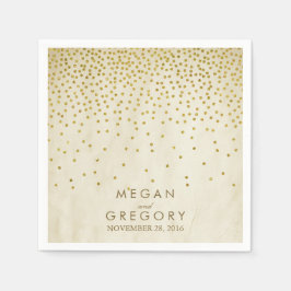 Guardanapo De Papel Vintage Dourada Confetti