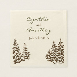 Guardanapo De Papel Vintage Evergreen Wedkin