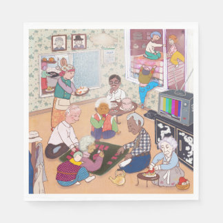 Guardanapo De Papel Vintage Family Art Napkin