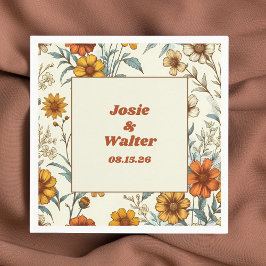 Guardanapo De Papel Vintage Floral 70s Casamento de Eterno inspirado