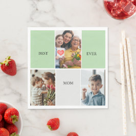 Guardanapo De Papel Vintage Floral Collage Photo Mother's Day