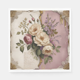Guardanapo De Papel Vintage Floral - Paper Napkins
