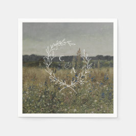 Guardanapo De Papel Vintage Foliage Wreath, Fine Art inspirado