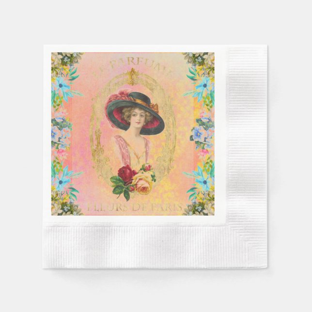 Guardanapo De Papel Vintage French Paper Napkin (Frente)