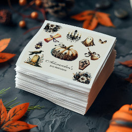 Guardanapo De Papel Vintage Gothic Spooky segundo aniversário Hallowee