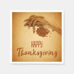 Guardanapo De Papel Vintage Happy Thankanding Wheat Corn