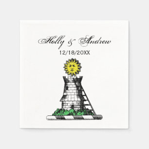 Guardanapo De Papel Vintage Heraldic Medieval Castle Emblem Crest