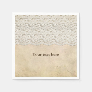 Guardanapo De Papel Vintage Lace Rustic Romance Wedkins