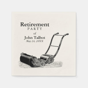 Guardanapo De Papel VINTAGE Lawn Mower Retirement Party - Papéis Nápol