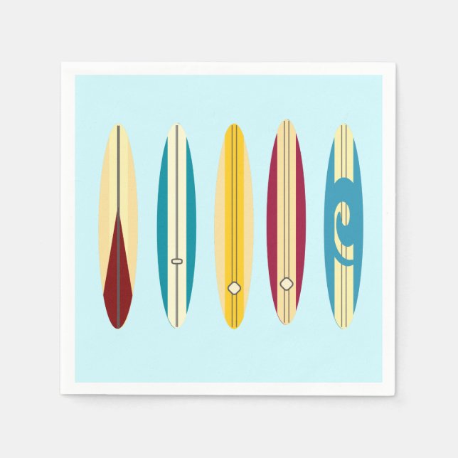 Guardanapo De Papel Vintage Longboards (Frente)