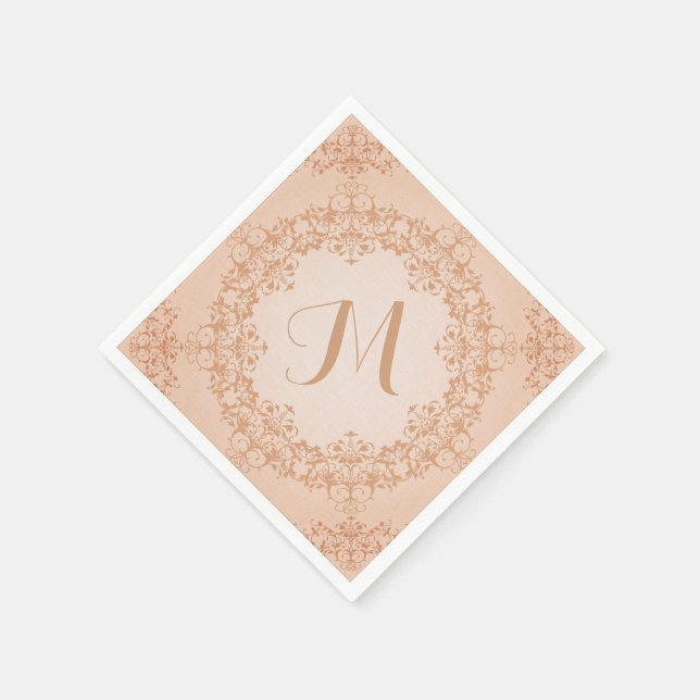 Guardanapo De Papel Vintage Look Monogramas Napkins (Canto)