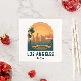 Guardanapo De Papel Vintage Los Angeles Travel – Retro Hollywood