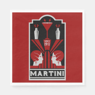 Guardanapo De Papel Vintage Martini Art Deco