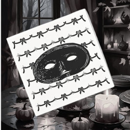 Guardanapo De Papel Vintage mascarada party mask preto and white