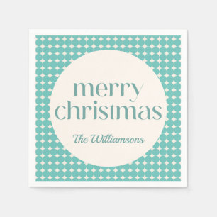 Guardanapo De Papel Vintage Mint Teal Green Pontos Geométricos Persona