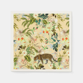 Guardanapo De Papel Vintage Modern Flower Jungle Tropical