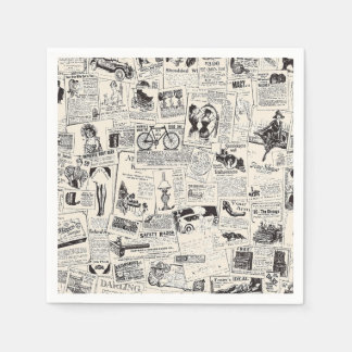 Guardanapo De Papel Vintage Newspaper  