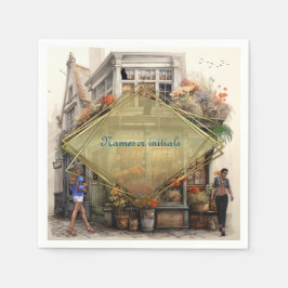 Guardanapo De Papel Vintage Old Amsterdam Art