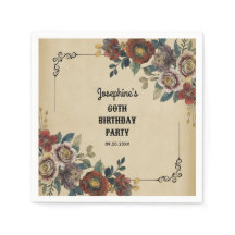 Vintage Ornament Floral Birthday