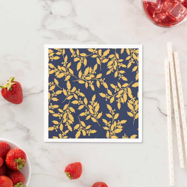 Guardanapo De Papel Vintage Ouro Mistletoe (Insitu)